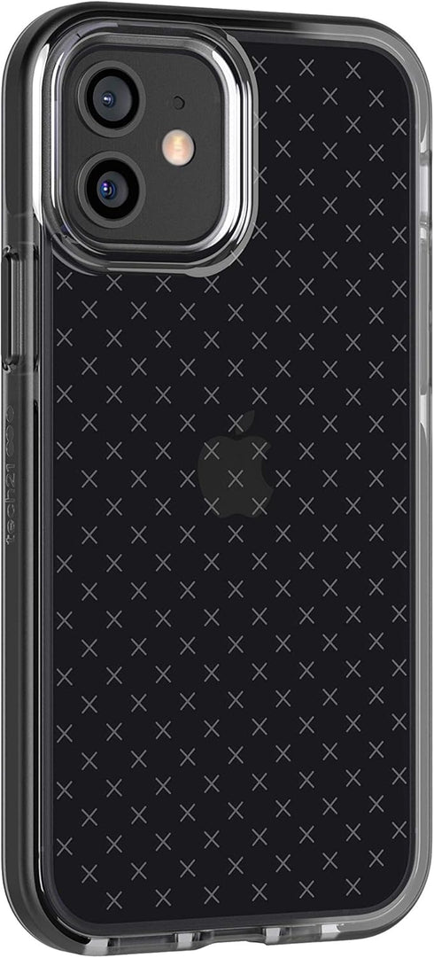 tech21 Evo Check Phone Case for Apple iPhone 12 and 12 Pro 5G with 12 ft Drop Protection, Smokey/Black T21-8373...