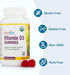 Organic Vitamin D3 Gummy Bears - Tasty, Gelatin-Free, Vegetarian Way to take Your Sunshine Vitamin (60 Count)...