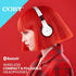 Coby Bluetooth Headphones, Wireless Headphones with Mic Built-in, AUX, Hands-Free Calling | Over-The-Ear Foldable Headset, Rechargeable | 5-HR Pla...