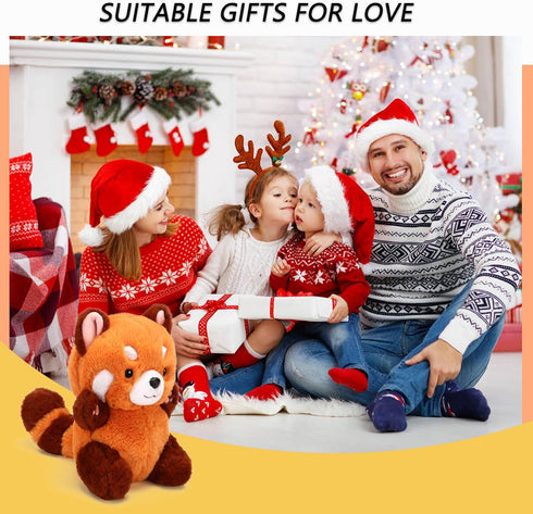 Cute Red Panda Plush Toy Red Panda Stuffed Animal Panda Plushie Gift for Girlfriend Kids Birthday 9" Red Panda Stuffed...