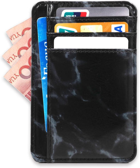 kandouren Slim Minimalist RFID Leather Wallets,Front Pocket Wallet,Credit Card Holder for Men,Money Clip Gift(Black Marble)...
