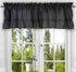 Ellis Curtain Stacey Sheer Tailored Tier Pair Curtains, 56" x 30", Black...