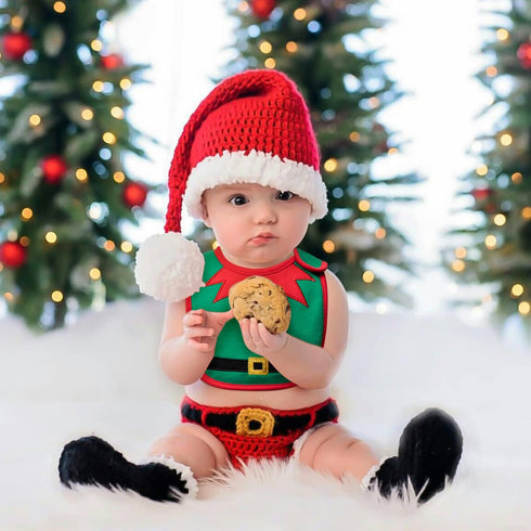 3Pcs Christmas Baby Bib Christmas Unisex Boy Girl Cotton Drooling Bibs with Adjustable Buttons Xmas Holiday Infant Toddler Food Bibs Keepsake Baby...