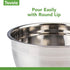 Tovolo Stainless Steel Mixing Bowls, 5.5 Qt - Metal Nesting Mixing Bowl with Rounded Lip for Easy Pour & Minimal Mess - Large & Small Dishwasher S...