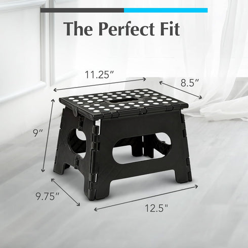 Handy Laundry - Folding Step Stool - Sturdy Enough Collapsible Stool to Support Adults and Safe Enough for Kids - Opens Easy with One Flip - Great...