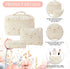3Pcs Floral Quilted Makeup Bag, Aesthetic Makeup Bag Coquette Makeup Bag Set, Large Capacity Travel Cosmetic Bags for Women Girls (Flowers)...