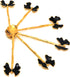 6pcs Black Butterfly Shaped Casting Tea & Coffee Stirring Teaspoon Set - 6" - Unique Butterfly Shaped - a Very Different Product Dazzling - Suitab...