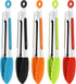Mudder 5 Pcs Mini Silicone Tongs 7 Inch Small Serving Kitchen Tongs with Silicone Tips Christmas Party Supplies for Salad, Grilling, Frying and Co...