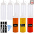 Squeeze Bottle Condiment Squeeze Bottles Plastic ketchup Squeeze Squirt bottle For Sauce, BBQ, Dressing, Paint, Workshop, Pancake Art Dispenser 8 ...