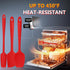 Silicone Rubber Spatula Set for Baking,Rubber Kitchen Utensils,Food Grade BPA-Free for Nonstick Cookware, Heat Resistant Spatula for Cooking & Mix...