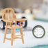 jojofuny Dollhouse Wooden High Chair, Miniature Highchair, Mini House Supplies, Mini Doll Furniture 1:12 Scale Desktop Chair Decoration Accessorie...