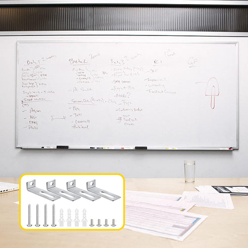 30 Set White Board Mounting Hardware,Whiteboard Hanging Brackets, White Board Installation Kit Includes Hanger Supports, Screws and Expansion Tube...