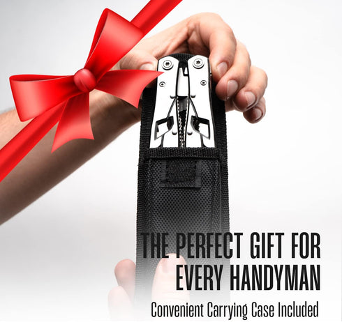 Multitool Plier - 12 In 1 Stainless Steel Pocket Multi Tool With Durable Sheath For Camping, Survival Gear - Safety Locking Camping Accessories Wi...