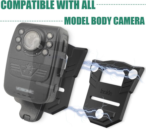 RUKUHOT Body Camera Mount, Universal Camera Mounts & Clamps Fit for All Models Police Body Cam, Strong Magnet Camera Holder stick to Clothes Preve...