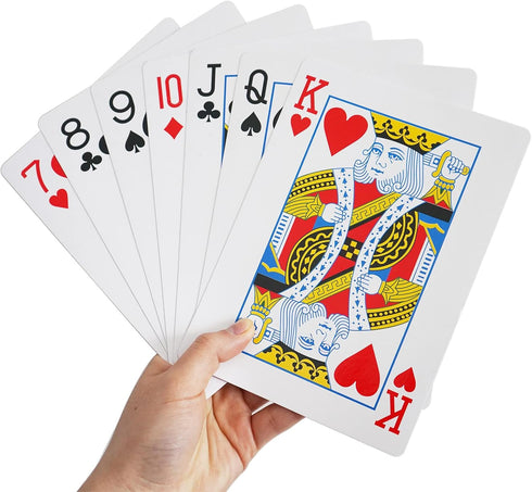Yuanhe Jumbo Large Playing Cards - Giant Deck of Cards Oversized Full Deck Huge Poker for Casino Party Decorations, 5x7 inch...