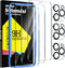 Milomdoi 3 Pack Screen Protector for Apple iPhone 12 Pro Max with 3 Pack Tempered Glass Camera Lens Protector, Ultra 9H Accessories, Case Friendly...