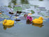 Floating Resin Duck Figurine Pond Décor Garden Lawn Patio Outdoor Statue Yellow (Set of 2)...
