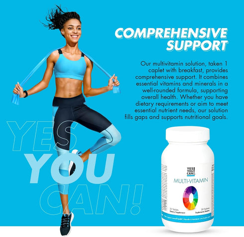 Yes You Can! Daily Multivitamins for Men and Women - Helps Assist Overall Health & Well-being, Contains Antioxidants, Rich in Vitamin A, B, C & E ...