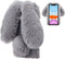 Rabbit Case for LG Stylo 6, LCHDA Cute 3D Bunny Ears Soft Furry Hairball Fuzzy Warm Winter Faux Fur Plush Fluffy Flexible TPU Bumper Women Girls P...