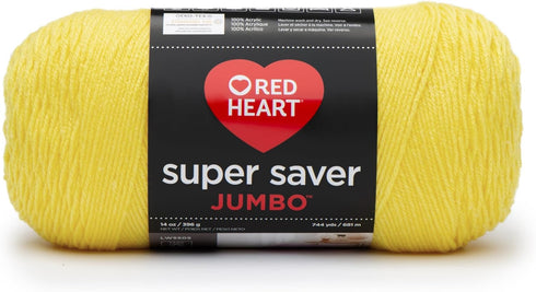 RED HEART Super Saver Jumbo Yarn, Bright Yellow...