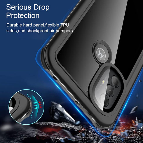 GOLDJU for Motorola Moto G Power 2022 Case Waterproof, 360° Full Body Protection Built-in Screen Protector Heavy Duty Cover IP68 Underwater Shockp...