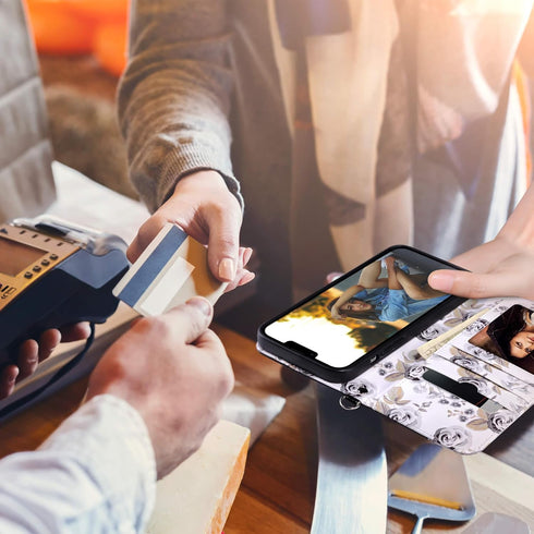 ULAK Compatible with iPhone 13 Pro Wallet Case for Women, Premium PU Leather Flip Cover with Card Holders, Kickstand Feature Folio Purse Case for ...