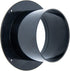Dryer Vent Wall Plate (4 Inch, Black) Plastic Duct Connector Flange for Ventilation Straight Pipe, Cooling and Heating. Small Through The Wall Trim Collar Ducting with Mounting Plate Quick Connect