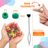 KAMJUNTAR 2810pcs Pony Beads Bracelet Making Kit,DIY Jewelry Making Kit Hair Beads 24 Colors Rainbow Plastic Kandi Beads 1000 Elastic Rubber Bands...