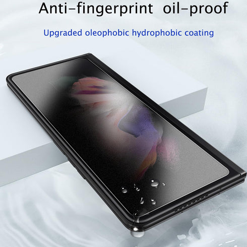 2 Pack Privacy Tempered Glass Matte Designed for Galaxy Z Fold 5/ Z Fold 4 Screen Protector, 2PCS Anti-peep Tempered Glass Film 9H Hardness Scratc...