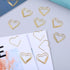 100Pcs Gold Heart Paper Clips Cute Small Paper Clips for Funny Heart Clips Kids Office Supplies Paper Clamps Wedding Decoration Crafts Scrapbookin...