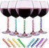 Wine Glass Charms Set of 8 Silicone Drink Markers for Cocktails, Martinis, Champagne Flutes and More...