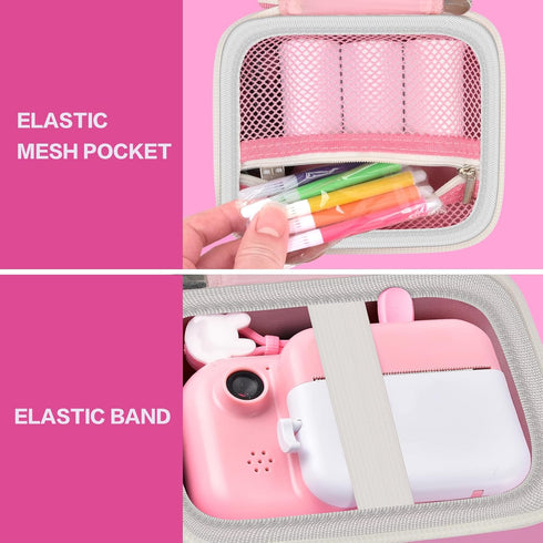 PAIYULE Kid Camera Case Compatible with Instant Camera for Kids Digital Video Cameras Storage Holder Bag for Girls Toddler Camera And Print Paper(...
