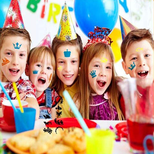 Face Painting Stencils for Kids, 200 Pieces Professional Reusable Body Paint Stencils Temporary Tattoos for Girls Boys Parties Sleepovers Birthday...