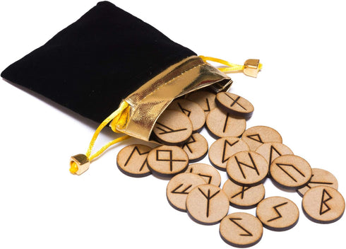 Rune Stones Set with Manual for Beginners and 5 layouts. Viking Nordic Runes...