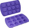 Bakerpan Silicone Mini Muffin Pan Nonstick, Mini Cupcake Pan, Mini Muffin Silicone Molds, 12 Cavities - Set of 2...