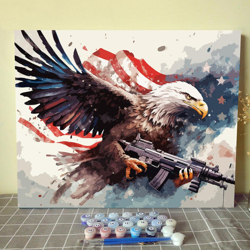 Tucocoo Fighting Eagle DIY Paint by Numbers for Adults Beginner Kids,Oil Painting Acrylic Paint by Numbes Kits on Canvas, Painting Kit Gifts Arts ...