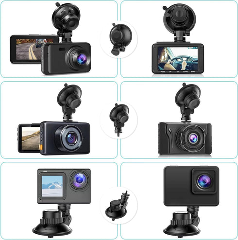 Dash Cam Mount, Suction Cup Mount,Windshield & Dashboard Suction Cup Mount Camera Mount,For ROVE R2-4K,CHORTAU Dash Cam,Screw Connectors Are Suita...
