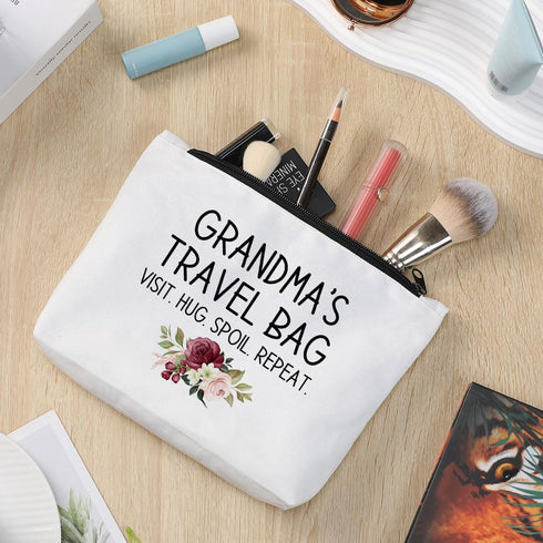 Grandma Gifts Grandma Gifts, Mothers Day Gifts for Grandma Makeup Bag Cosmetic Bag Toiletry Bag Travel Organizer, Grandmother Gifts from Granddaug...
