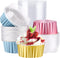 EUSOAR Mini Aluminum Pans with Lids, Pack of 30 Gold Bule Red 5oz Disposable Aluminum Foil Cupcake Liners Ramekins Baking Cups, Dessert Cups with ...