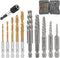 Screw Extractor Set, 11 Pieces Metric Drill Bit Set, Reverse Drill Bit Extractor Set for Removing Broken Screws, Bolts, and Studs...