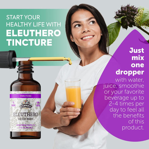 Eleuthero Tincture, Organic Eleuthero Extract (Siberian Ginseng, Eleutherococcus senticosus)...