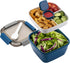 Freshmage Salad Lunch Container To Go, 52-oz Salad Bowls with 3 Compartments, Salad Dressings Container for Salad Toppings, Snacks, Men, Women (Bl...