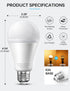 KINDEEP Sleep Light Bulb, 0.5W Amber Light Bulbs, 20lm 2000K, 2 Modes Bulb, 9W Equivalent 60W, 800lm, 2700K, E26 Blue Light Blocking Dim Lightbulb...