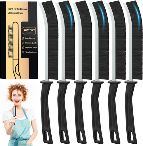 Hard Bristle Crevice Cleaning Brush - Small Cleaning Brushes Set Grout Brush Cleaner Toilet Brush Scrub Brush for Shower Tile Skinny Gap Cleaning ...