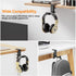 Headphone Hanger Holder Stand -Under Desk Headphone Hanger? Headset Hook Holder with Foldable?Space-Saving Aluminum Stand with Universal Fit for G...