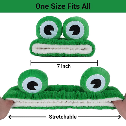 Facial Spa Headband Cute Frog Cosmetic Makeup Headband Skincare Headband for Washing Face Makeup...