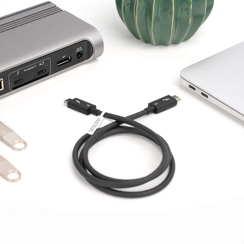 Plugable Thunderbolt 3 Cable 40Gbps Supports 100W (20V, 5A) Charging, 2.6ft / 80cm Thunderbolt-Certified USB C Compatible - Driverless......