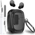 Olytop for Google Pixel Buds Pro Case 2022 with Lock Clip & Cleaner Pen, Rugged Armor Shockproof Protective Hard Cover Skin with Carabiner Men Wom...