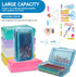 1 PCS Pencil Box,Double Layer Large Capacity Pencil Box,Hard Pencil Case with Snap-tight Lid, Plastic Pencil Box for Office School Supplies Pen Bo...