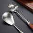 REDANT Stainless Steel Big Serving Spoons for Cooking - Metal Basting Spoon With Wooden Handle - Large Kitchen Spoon For Cooking,Mixing, Serving, ...